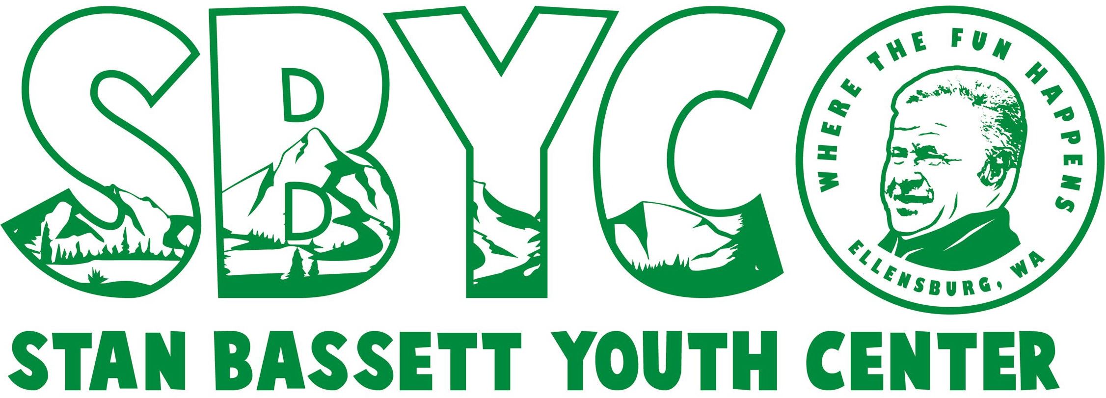 Stan Bassett Youth Center Logo - FINAL - Green Lettering